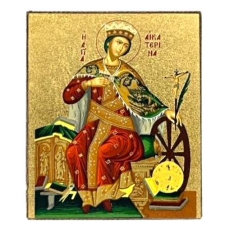 Icon of Saint Catherine Freestanding S Series, Spiritual Artwork