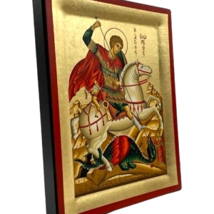Icon of Saint George S Series Sideview and Size, Spiritual Artwork