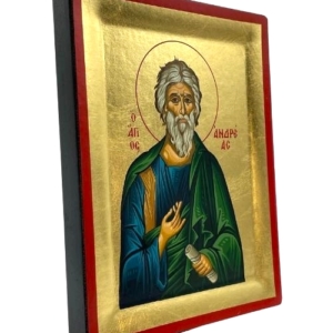 Icon of Apostle Andreas S Series Sideview and Size, Christian Artwork