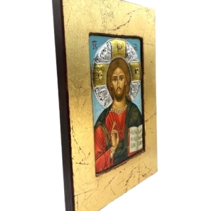 Icon of Jesus Christ of Kazan Pantocrator FS Series Sideview and Size, Spiritual Artwork
