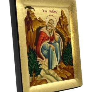 Icon of Elias the Prophet S Series Sideview and Size, Christian Artwork