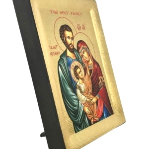 Icon of The Holy Family S Series Side view and Size, Religious Artwork