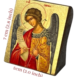 Icon of Archangel Gabriel S Series Freestanding Sideview and Size, Spiritual Artwork