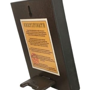 SF Series: Back View Showing Stand and Certificate