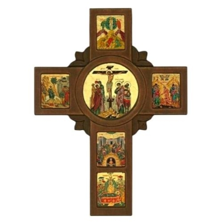 Icon of The Crucifixion Scenes of His Life E Series, Religious Artwork