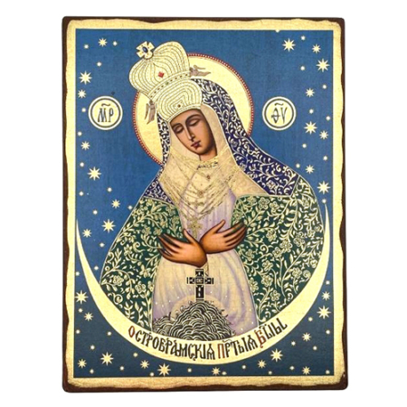 Icon of Virgin Mary Praying SW Series (Standard Style), Spiritual Artwork