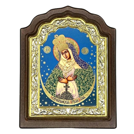 Icon of Virgin Mary Praying C Series, Spiritual Artwork