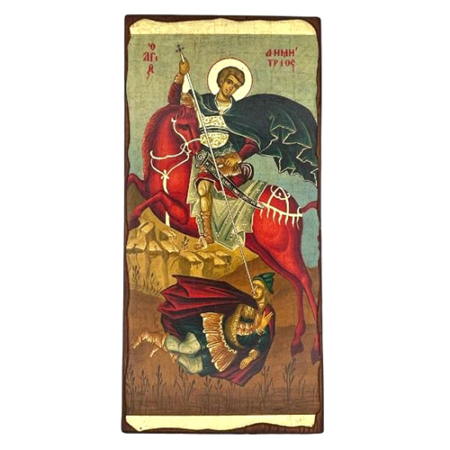 Icon of Saint Demetrios SW Series (Narrow Style), Spiritual Artwork