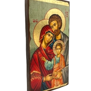 Icon of Holy Family SW Series (Narrow Style) Side view, Orthodox Artwork