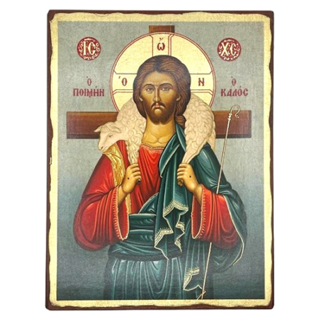 Icon of Jesus Christ Good Shepherd SW Series (Standard Style), Spiritual Artwork