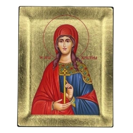 Icon of Saint Christina S Series, Religious Artwork