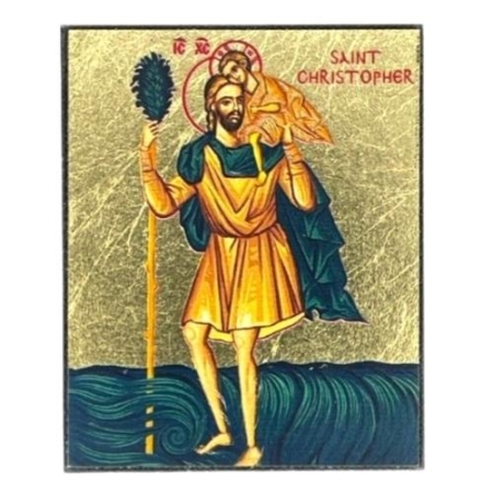 Icon of Saint Christopher Magnet S Series, Spiritual Artwork
