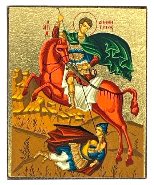 Icon of Saint Demetrios Magnet S Series, Spiritual Artwork