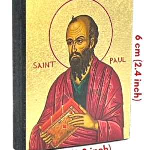 Icon of Saint Paul Magnet S Series Sideview and Size, Spiritual Artwork