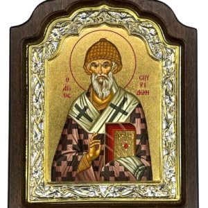 Icon of Saint Spyridon C Series, Spiritual Artwork