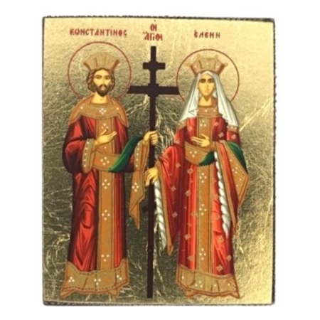 Icon of Saints Constantine and Helen S Series, Religious Artwork