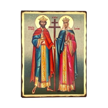 Icon of Saints Constantine and Helen SW Series (Standard Style), Spiritual Artwork