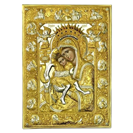 Icon of Virgin Mary Axion Esti G Series, Spiritual Artwork