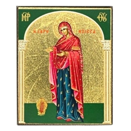 Icon of Virgin Mary Gerontissa Magnet S Series, Spiritual Artwork