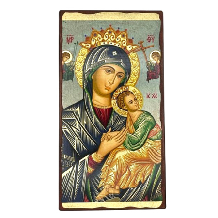 Icon of Virgin Mary Perpetual Help SW Series (Narrow Style), Spiritual Artwork
