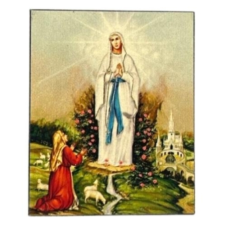Icon of Virgin Mary - Lady of Lourdes S Series, Religious Artwork