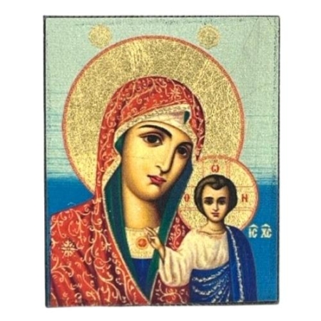 Icon of Virgin Mary of Jerusalem Magnet S Series, Spiritual Artwork