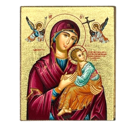 Icon of Virgin Mary of Passion S Series Freestanding, Spiritual Artwork