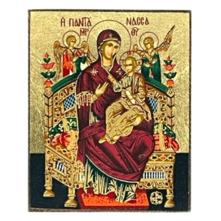 Icon of Virgin Mary Pantanassa Magnet S Series, Spiritual Artwork