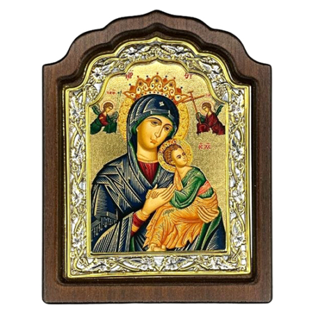 Icon of Virgin Mary Perpetual Help C Series, Spiritual Artwork