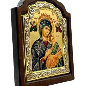 Icon of Virgin Mary Perpetual Help C Series Sideview, Spiritual Artwork