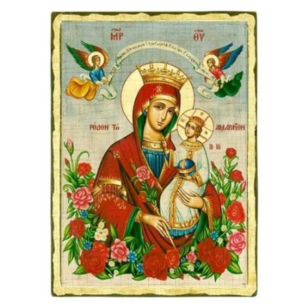 Icon of Virgin Mary of Roses SW Series (Standard Style), Spiritual Artwork