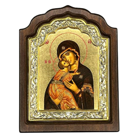 Icon of Virgin Mary of Vladimir C Series, Spiritual Artwork