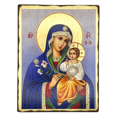 Icon of Virgin Mary Eternal Bloom SW Series (Standard Style), Spiritual Artwork