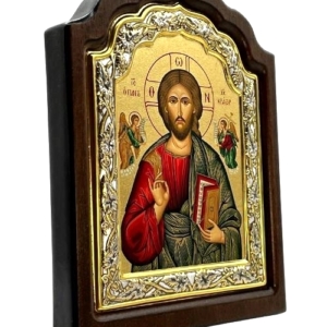 Icon of Jesus Christ Pantocrator C Series Sideview, Spiritual Artwork