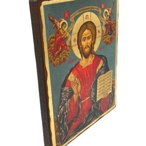 Icon of Jesus Christ Pantocrator SW Series (Standard Style), Side view, Orthodox Artwork