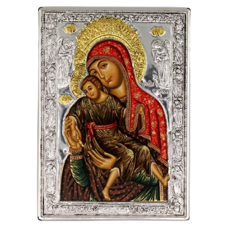 Religious Icon of Virgin Mary Eleousa Mercy Giving