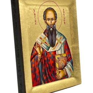 Icon of Saint Basileios S Series Sideview and Size, Religious Artwork