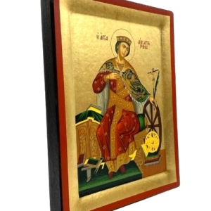 Icon of Saint Catherine S Series Side view and Size, Religious Artwork
