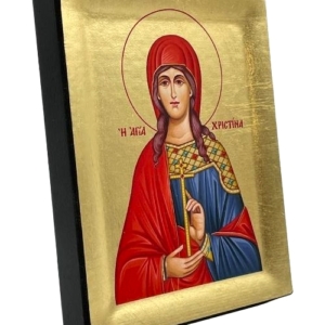 Icon of Saint Christina S Series Sideview and Size, Christian Artwork