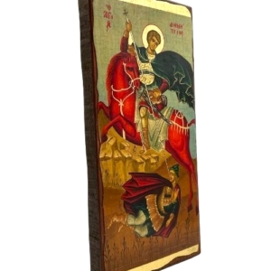 Icon of Saint Demetrios SW Series (Narrow Style) Side view, Religious Artwork