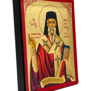 Icon of Saint Dionysios S Series Sideview and Size, Christian Artwork