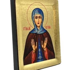 Icon of Saint Eugenia S Series Side view and Size, Spiritual Artwork