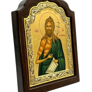 Icon of Saint John the Baptist C Series Sideview, Spiritual Artwork