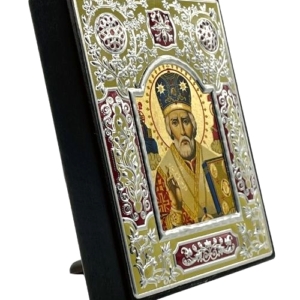 Icon of Saint Nicolaos ME Series Sideview, Religious Artwork