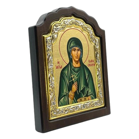 Icon of Saint Paraskevi C Series Sideview and Size, Spiritual Artwork
