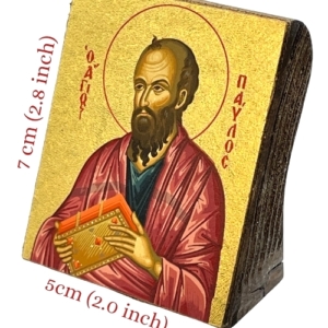 Icon of Saint Paul S Series Freestanding Sideview and Size, Spiritual Artwork