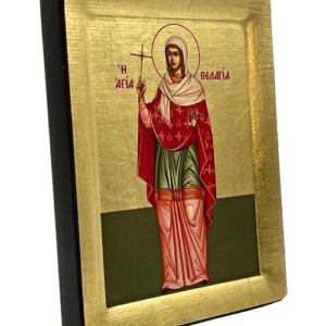 Icon of Saint Pelagia S Series Sideview and Size, Religious Artwork