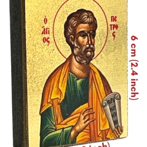 Icon of Saint Peter Magnet S Series Sideview and Size, Spiritual Artwork