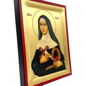 Icon of Saint Rita S Series Side view and Size, Religious Artwork