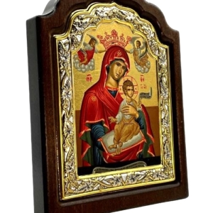 Icon of Virgin Mary with Child C Series Sideview, Spiritual Artwork